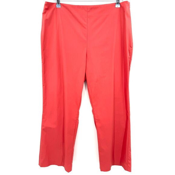 WHITE + WARREN Coral Side Zip Pocketless Ankle Trouser Pants Size 14 - Picture 1 of 7